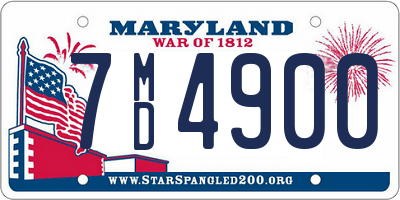 MD license plate 7MD4900