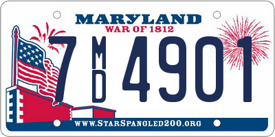 MD license plate 7MD4901