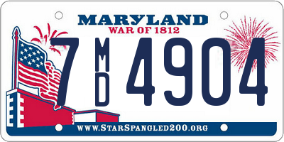 MD license plate 7MD4904