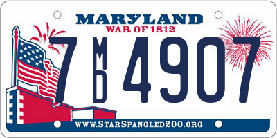 MD license plate 7MD4907