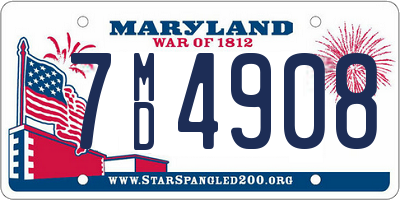 MD license plate 7MD4908