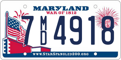 MD license plate 7MD4918