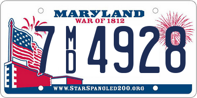 MD license plate 7MD4928