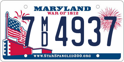 MD license plate 7MD4937