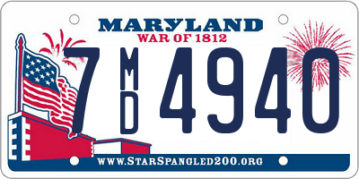 MD license plate 7MD4940