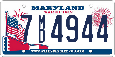 MD license plate 7MD4944
