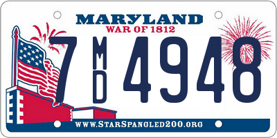 MD license plate 7MD4948