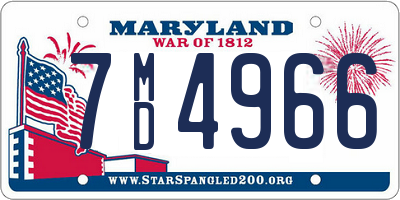 MD license plate 7MD4966