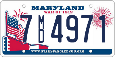 MD license plate 7MD4971