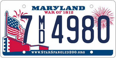 MD license plate 7MD4980