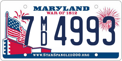 MD license plate 7MD4993