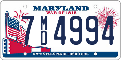 MD license plate 7MD4994