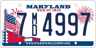 MD license plate 7MD4997