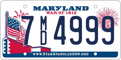 MD license plate 7MD4999