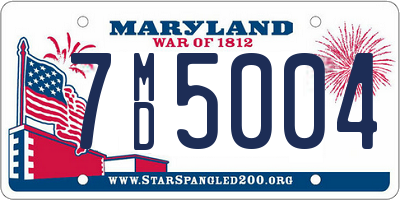 MD license plate 7MD5004