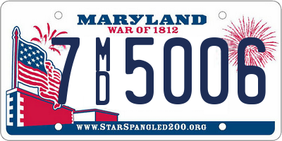 MD license plate 7MD5006