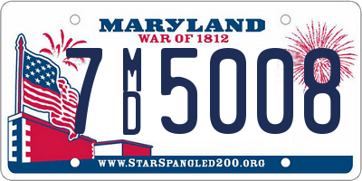 MD license plate 7MD5008