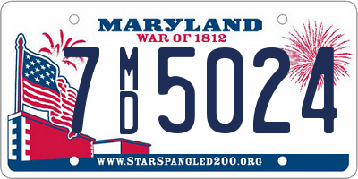 MD license plate 7MD5024