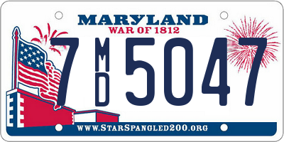 MD license plate 7MD5047