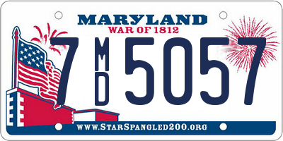 MD license plate 7MD5057