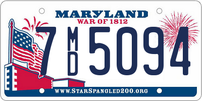 MD license plate 7MD5094