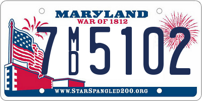 MD license plate 7MD5102