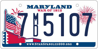 MD license plate 7MD5107