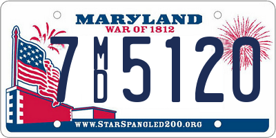 MD license plate 7MD5120