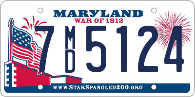 MD license plate 7MD5124