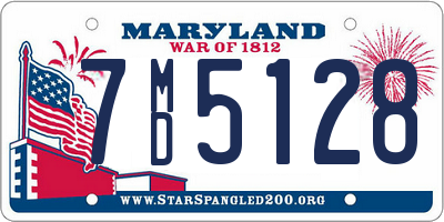 MD license plate 7MD5128