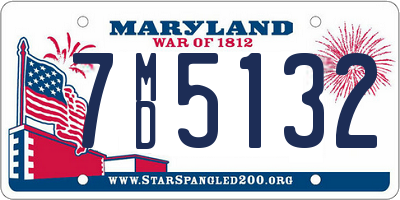 MD license plate 7MD5132