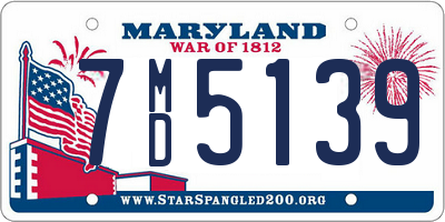 MD license plate 7MD5139