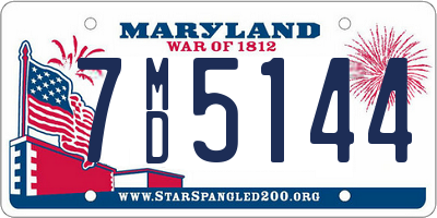 MD license plate 7MD5144