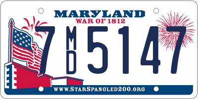 MD license plate 7MD5147