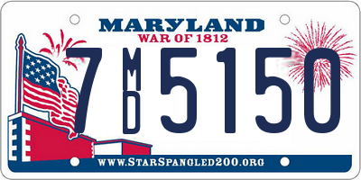 MD license plate 7MD5150