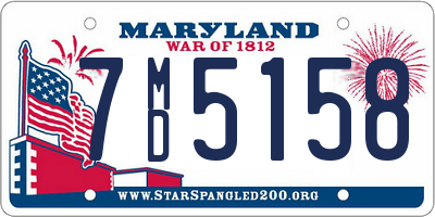 MD license plate 7MD5158