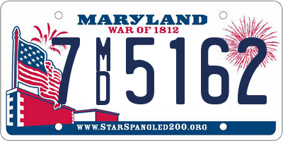 MD license plate 7MD5162