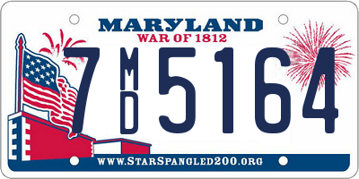 MD license plate 7MD5164