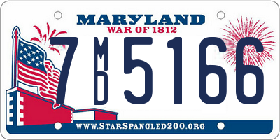 MD license plate 7MD5166