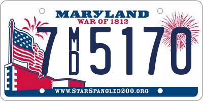 MD license plate 7MD5170