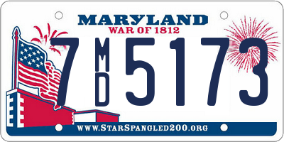 MD license plate 7MD5173