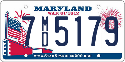 MD license plate 7MD5179