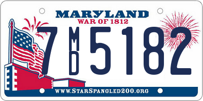 MD license plate 7MD5182