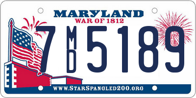 MD license plate 7MD5189