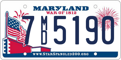MD license plate 7MD5190