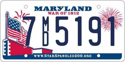 MD license plate 7MD5191