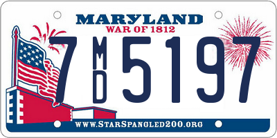 MD license plate 7MD5197