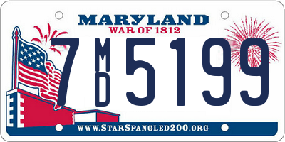 MD license plate 7MD5199