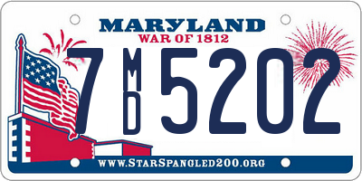 MD license plate 7MD5202