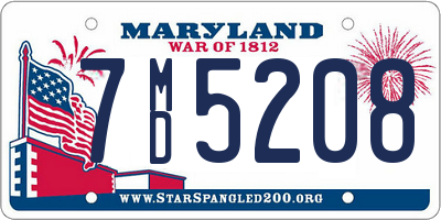 MD license plate 7MD5208